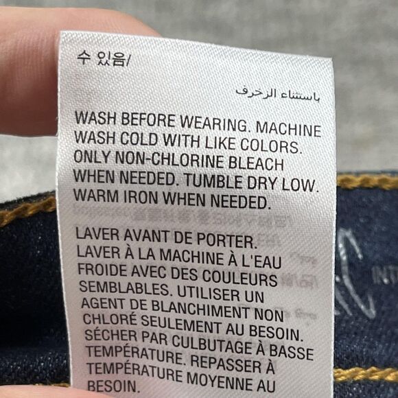 INC International Concepts Denim Bermuda Shorts Womens 6 Dark Wash Raw Hem - Picture 6 of 10